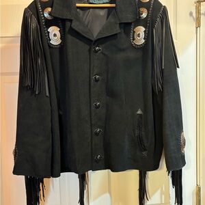 Black Fringe Women's Jacket